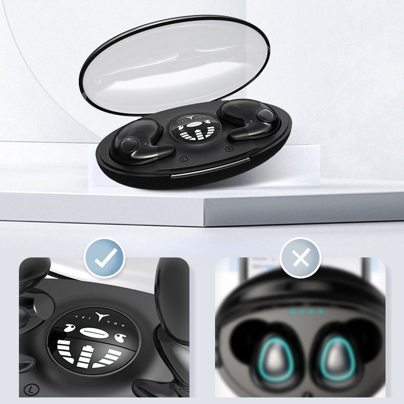 Invisible Sleep Wireless Earbuds — IPX5 Waterproof, Ergonomic Low-Profile Design