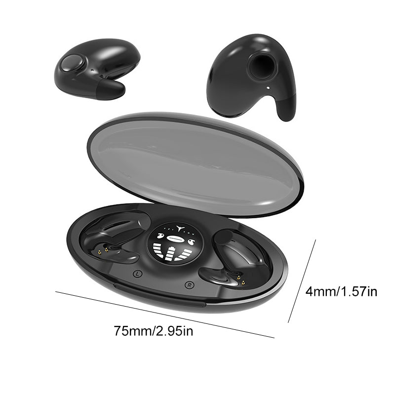 Invisible Sleep Wireless Earbuds — IPX5 Waterproof, Ergonomic Low-Profile Design