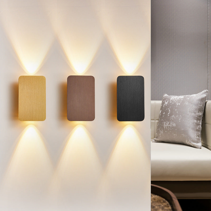 Obdélníková nástěnná LED lampa LumaRect — teplé interiérové osvětlení - Desfino