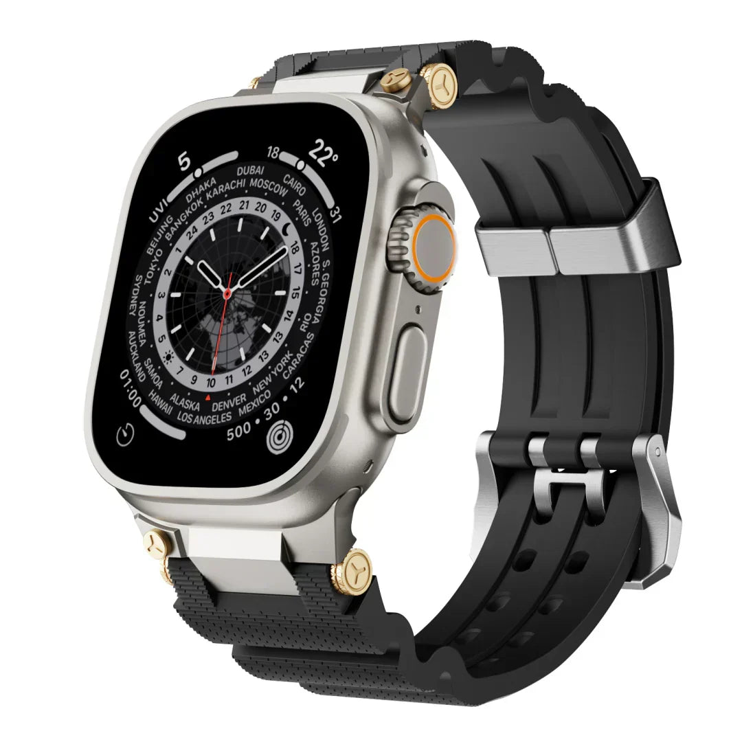 Bracelete de silicone para Apple Watch ArloGear — Estilo inspirado na mecânica - Desfino