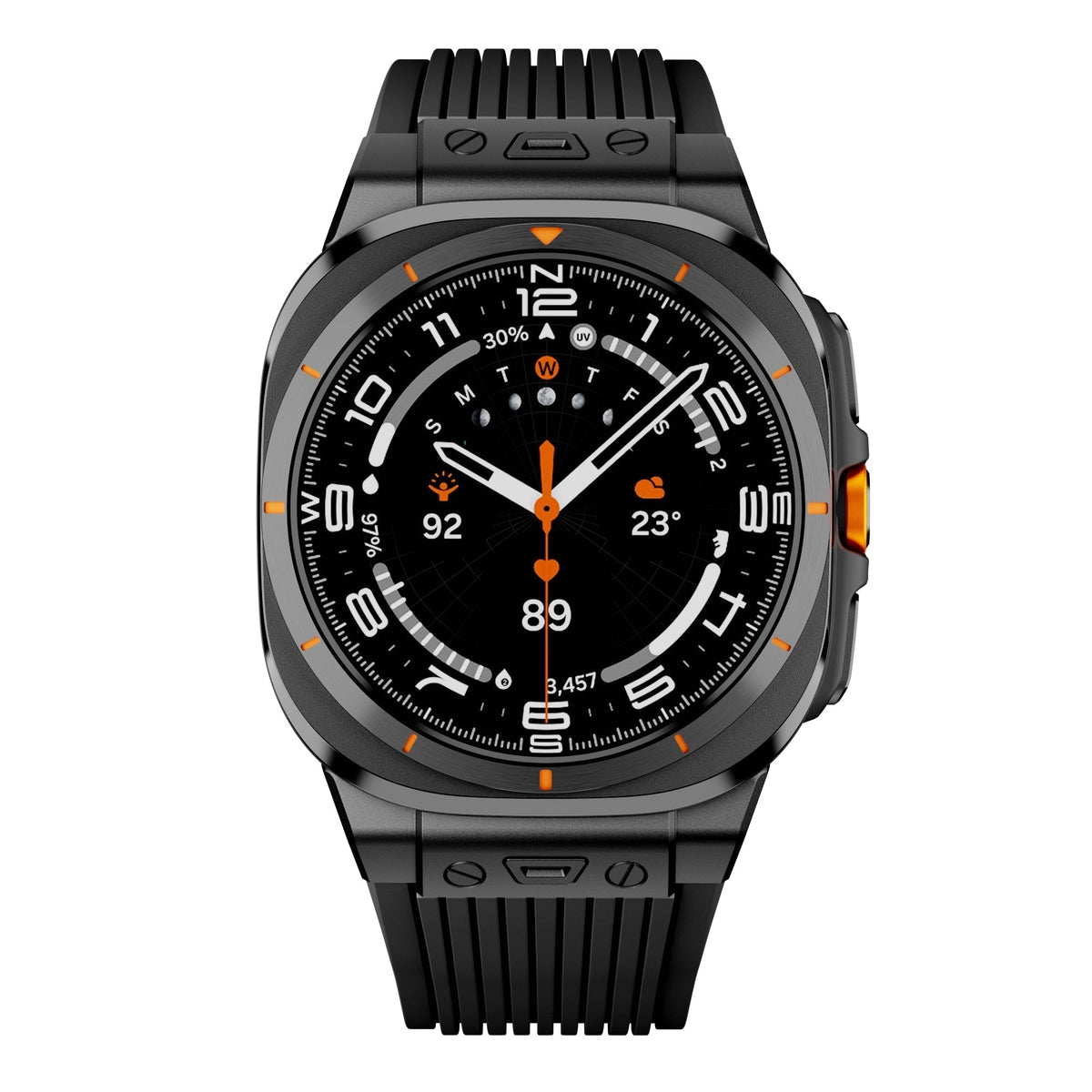 Cinturino in silicone Kirrea per Samsung Watch Ultra — fibbia pieghevole in acciaio inox - Desfino