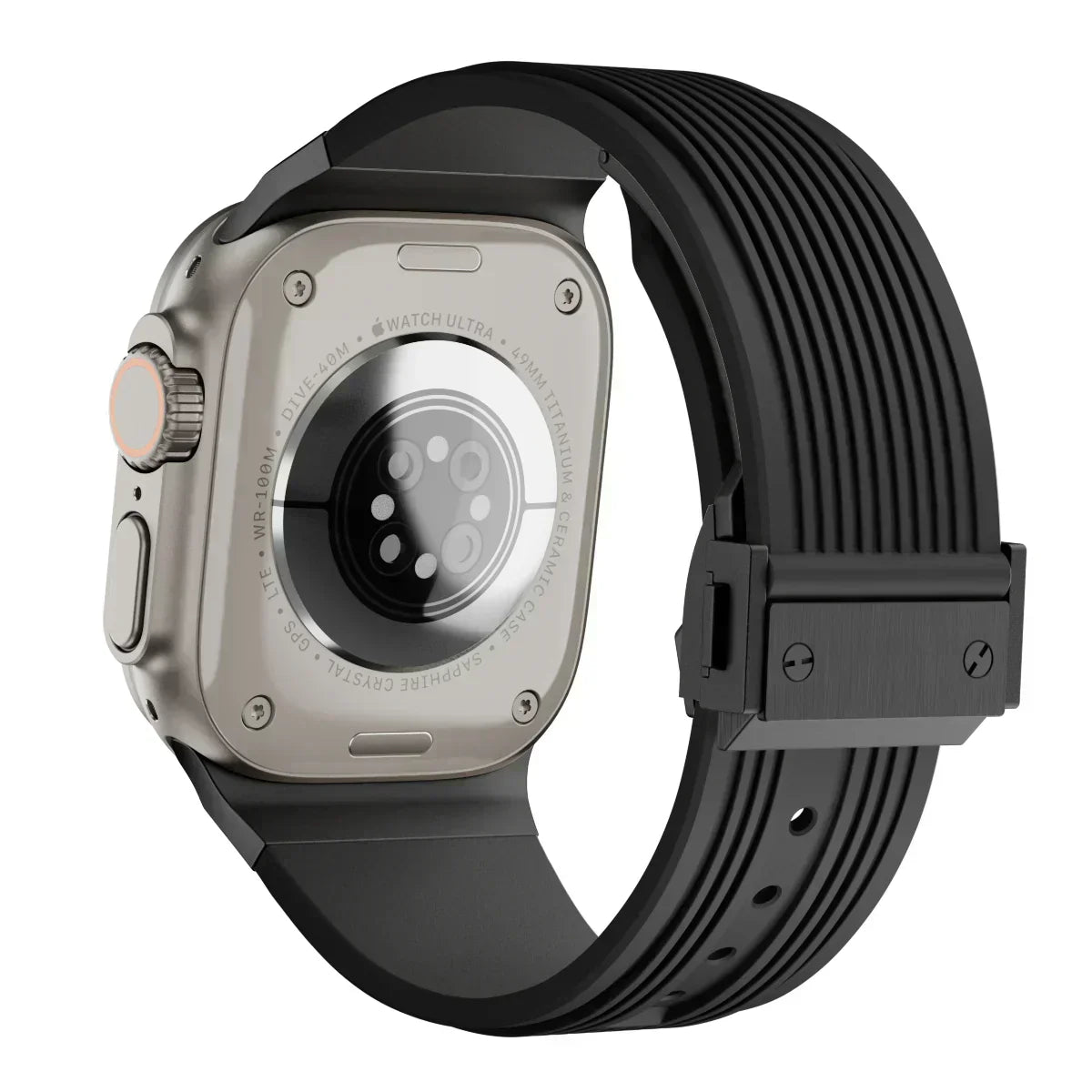 Brățară NovaFlex din silicon pentru Apple Watch 42–49mm - Închidere pliabilă reglabilă - Desfino