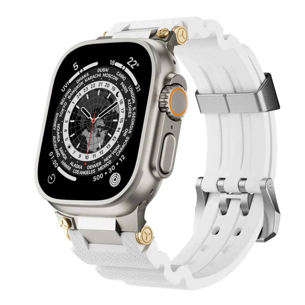 Bracelete de silicone para Apple Watch ArloGear — Estilo inspirado na mecânica - Desfino