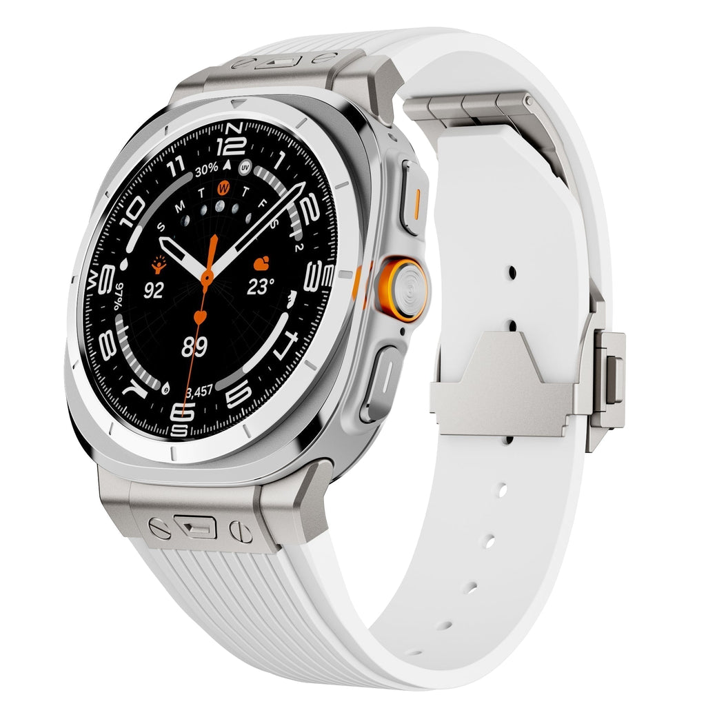 Cinturino in silicone Kirrea per Samsung Watch Ultra — fibbia pieghevole in acciaio inox - Desfino