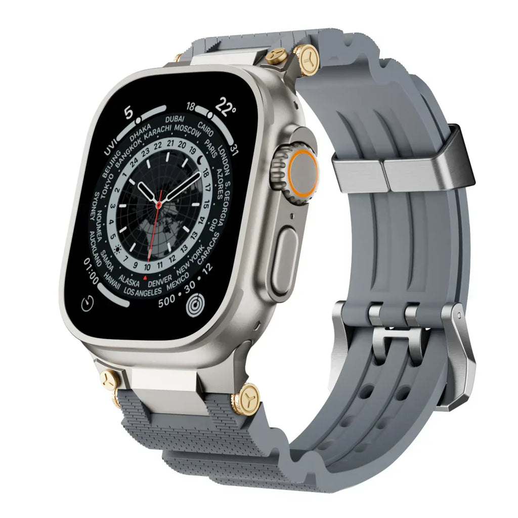 Bracelete de silicone para Apple Watch ArloGear — Estilo inspirado na mecânica - Desfino