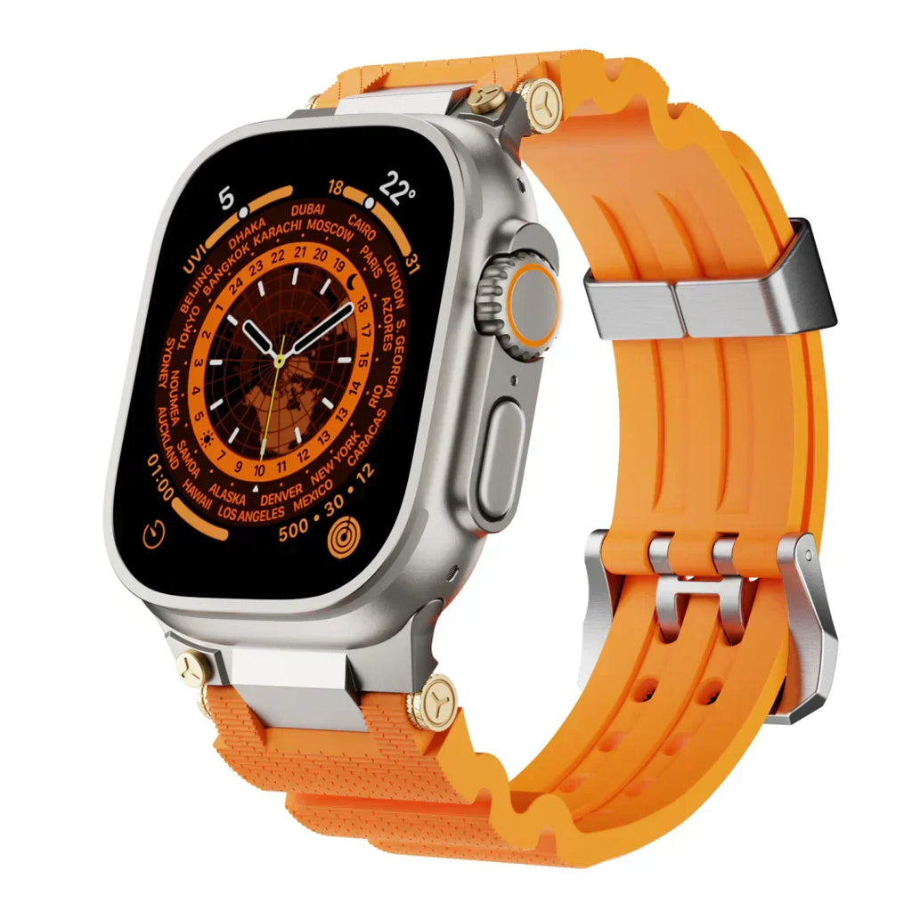 Bracelete de silicone para Apple Watch ArloGear — Estilo inspirado na mecânica - Desfino