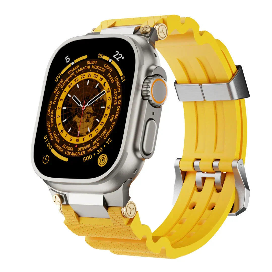 Bracelete de silicone para Apple Watch ArloGear — Estilo inspirado na mecânica - Desfino