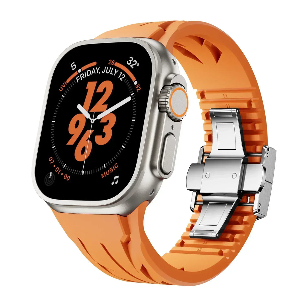 Αθλητικό λουράκι Apple Watch από καουτσούκ FKM Liora — Διαπνέον, πεταλούδα-κούμπωμα - Desfino
