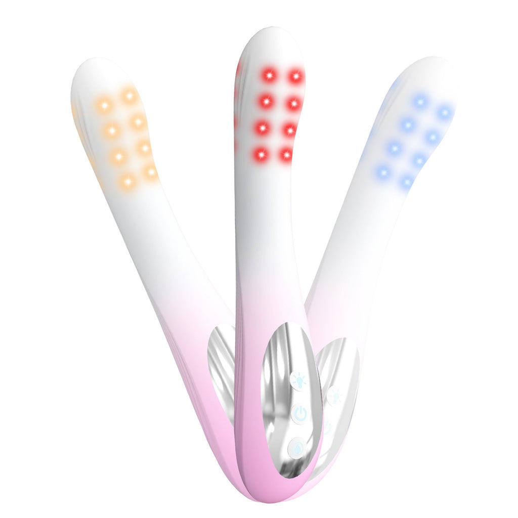 Wellness Wand — Luce rossa/blu, vibrazione regolabile, timer da 35 minuti - Desfino
