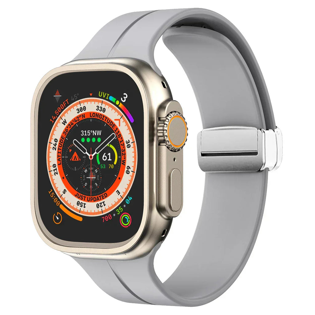 Bracelete magnética Luma para Apple Watch — bracelete de silicone, ajuste ajustável - Desfino