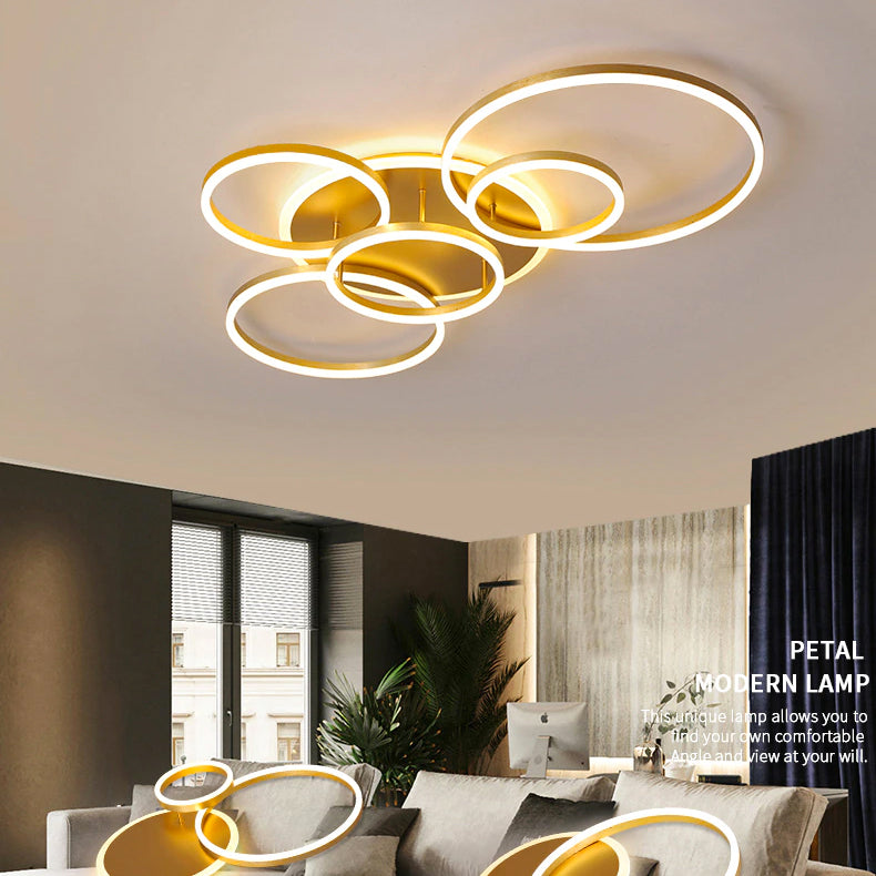 LunaRing stropní LED svítidlo — plovoucí kruhový design, jemné světlo - Desfino