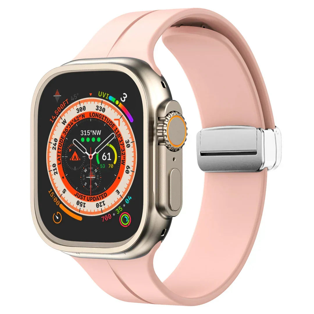 Bracelete magnética Luma para Apple Watch — bracelete de silicone, ajuste ajustável - Desfino