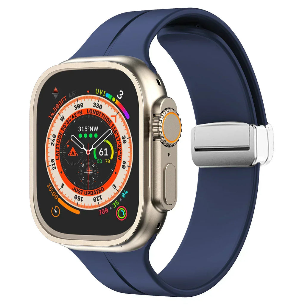 Bracelete magnética Luma para Apple Watch — bracelete de silicone, ajuste ajustável - Desfino