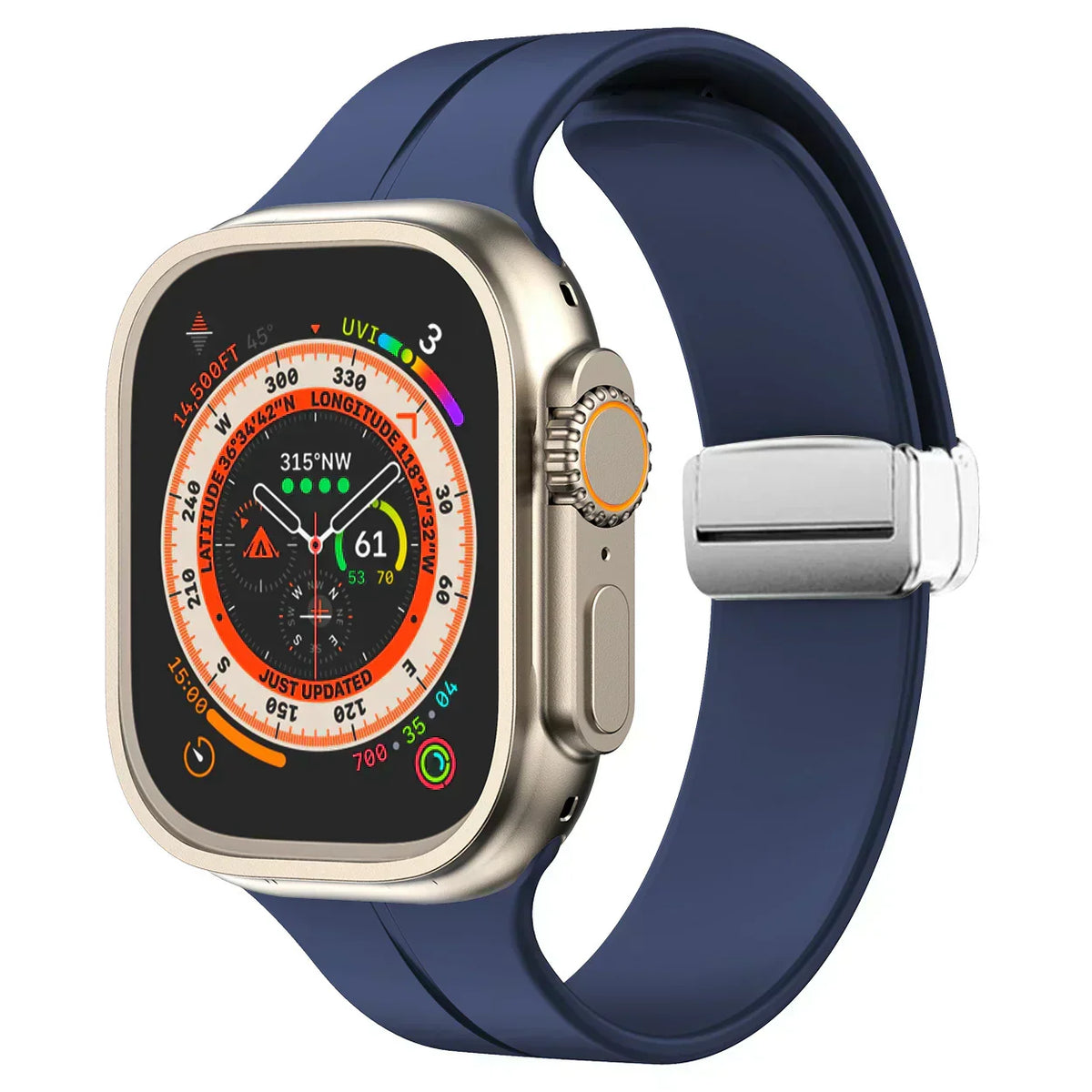 Bracelete magnética Luma para Apple Watch — bracelete de silicone, ajuste ajustável - Desfino