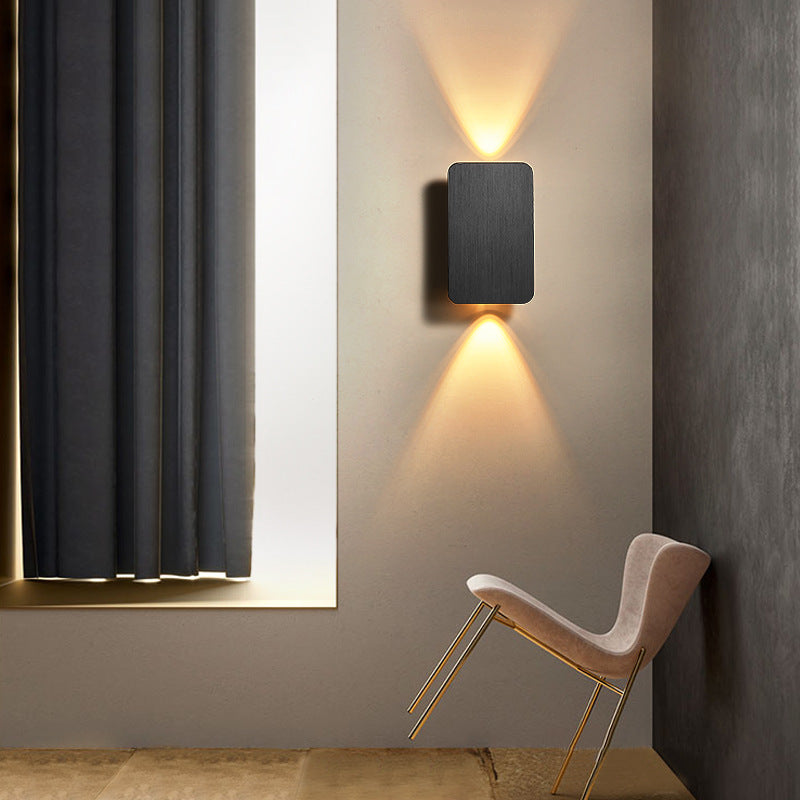 Obdélníková nástěnná LED lampa LumaRect — teplé interiérové osvětlení - Desfino