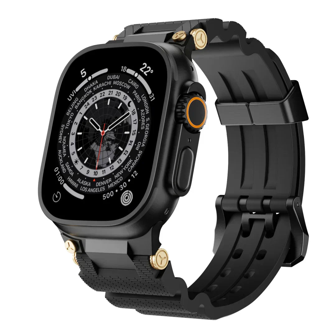 Bracelete de silicone para Apple Watch ArloGear — Estilo inspirado na mecânica - Desfino