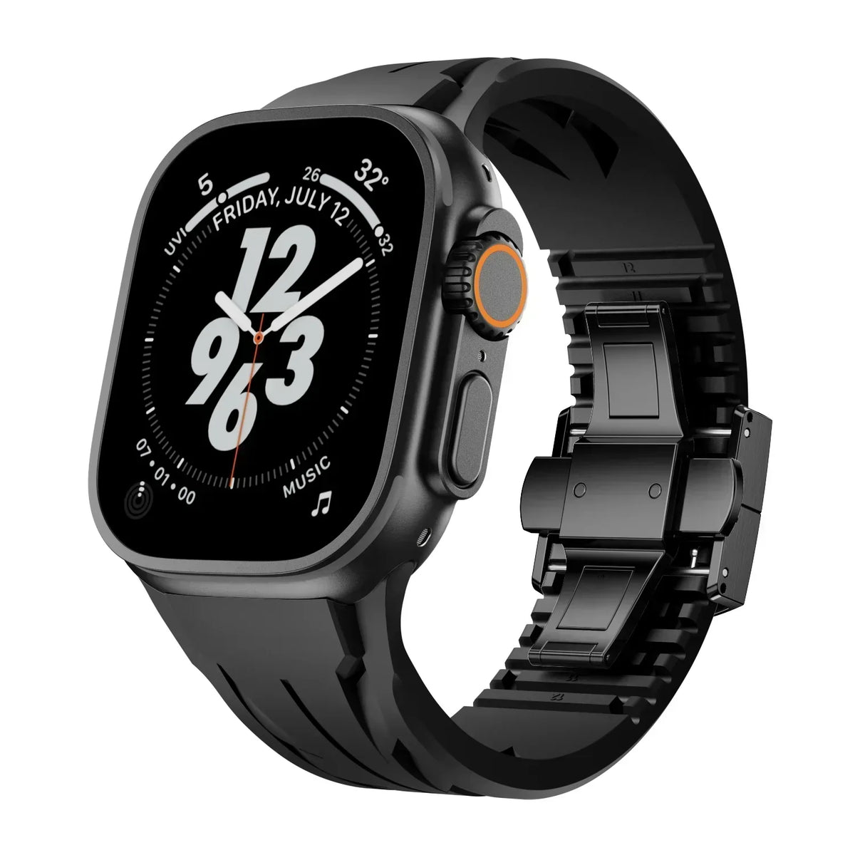 Αθλητικό λουράκι Apple Watch από καουτσούκ FKM Liora — Διαπνέον, πεταλούδα-κούμπωμα - Desfino