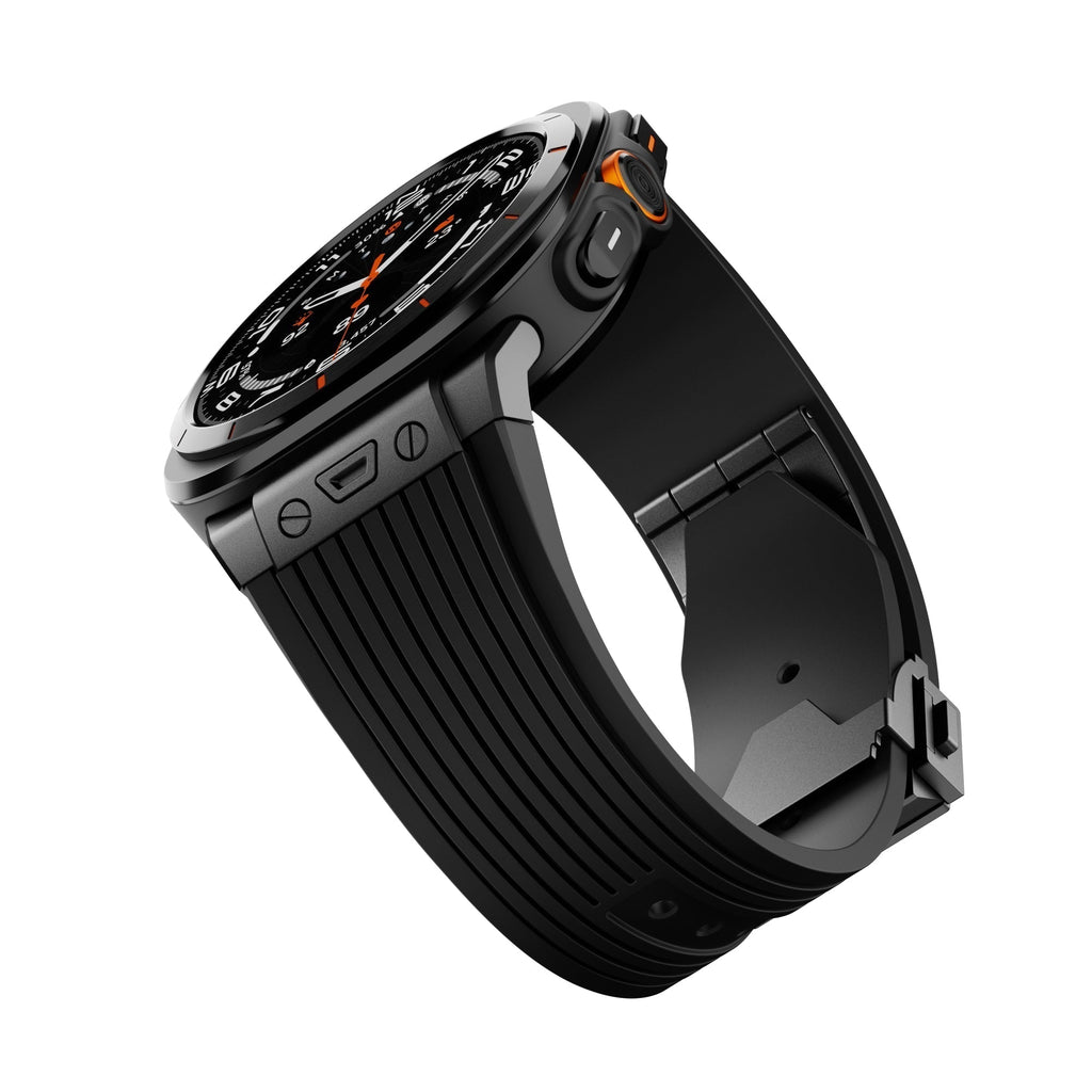 Cinturino in silicone Kirrea per Samsung Watch Ultra — fibbia pieghevole in acciaio inox - Desfino