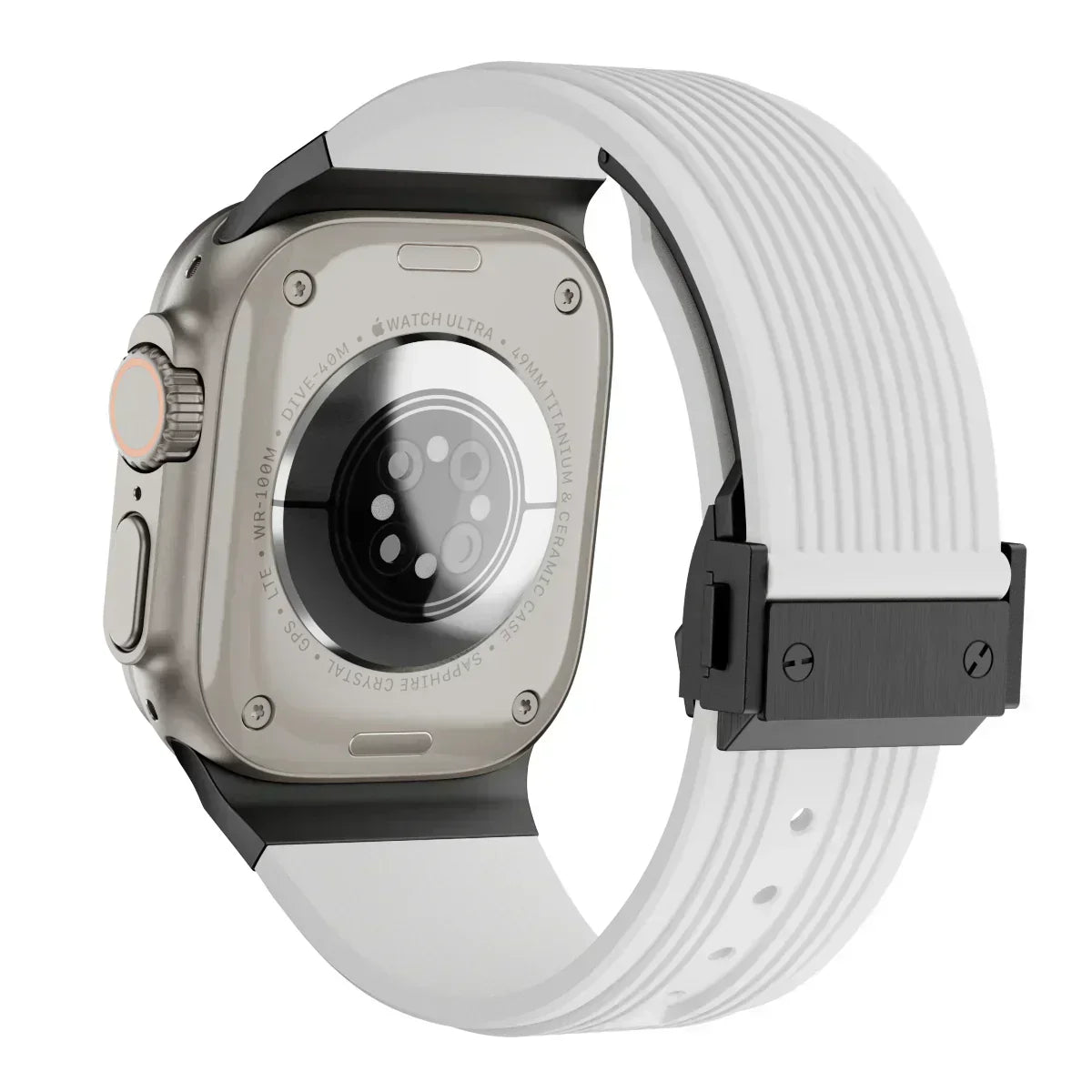 Brățară NovaFlex din silicon pentru Apple Watch 42–49mm - Închidere pliabilă reglabilă - Desfino