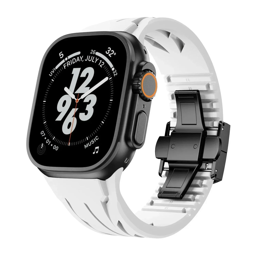Αθλητικό λουράκι Apple Watch από καουτσούκ FKM Liora — Διαπνέον, πεταλούδα-κούμπωμα - Desfino