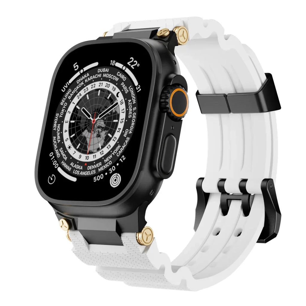 Bracelete de silicone para Apple Watch ArloGear — Estilo inspirado na mecânica - Desfino