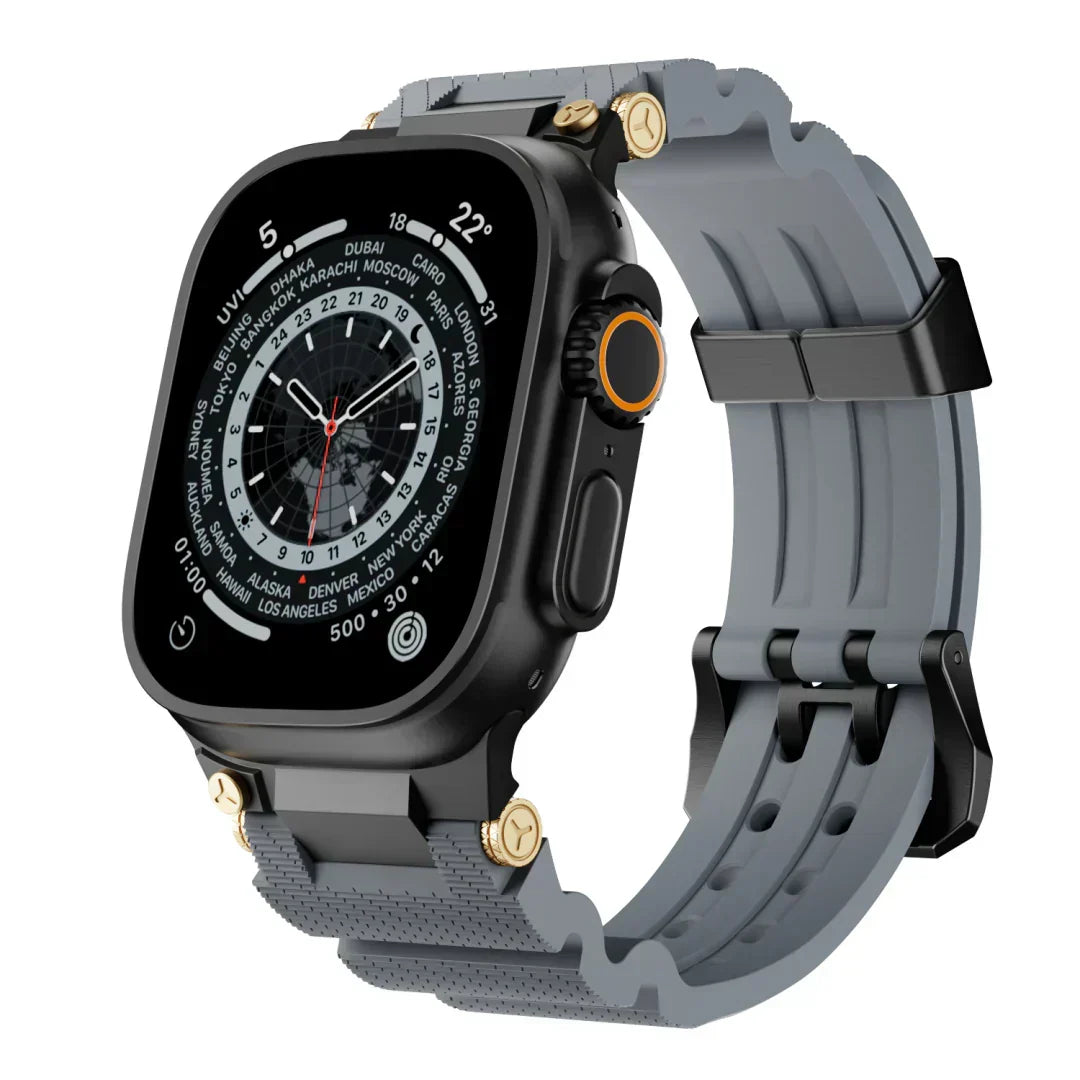 Bracelete de silicone para Apple Watch ArloGear — Estilo inspirado na mecânica - Desfino