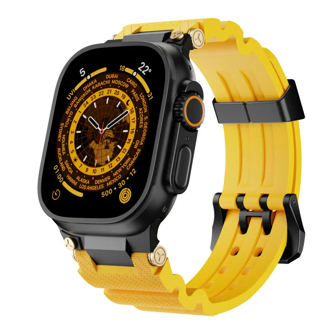 Bracelete de silicone para Apple Watch ArloGear — Estilo inspirado na mecânica - Desfino