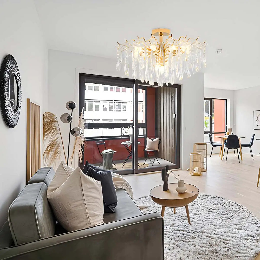 French Vintage Crystal Ceiling Chandelier | Desfino