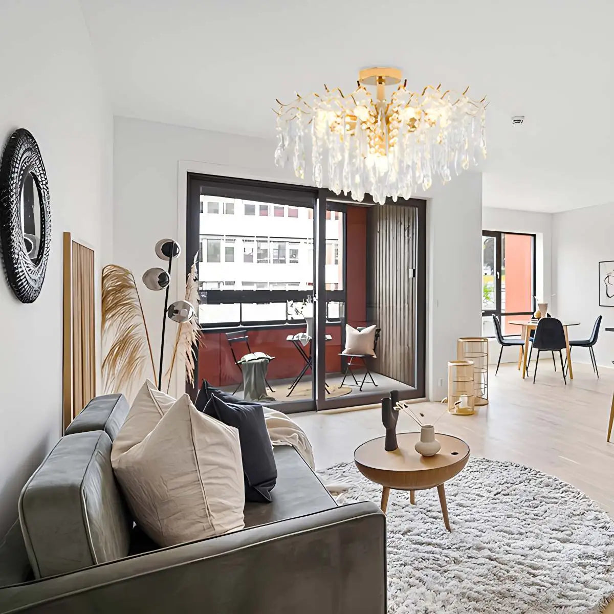 French Vintage Crystal Ceiling Chandelier | Desfino