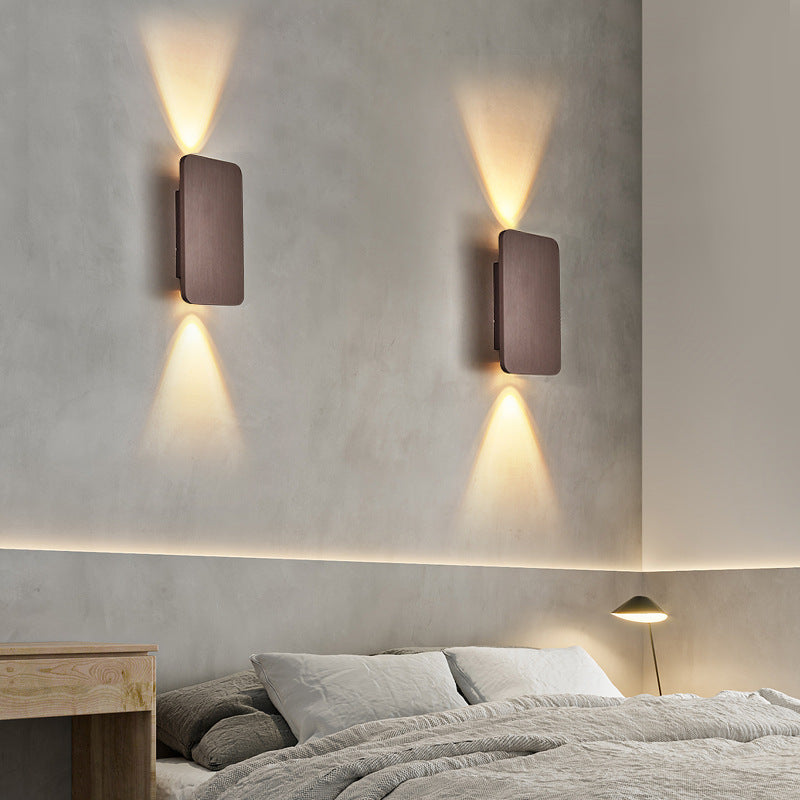 Obdélníková nástěnná LED lampa LumaRect — teplé interiérové osvětlení - Desfino