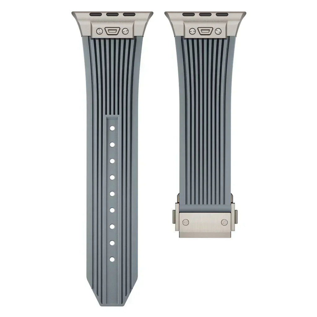 Brățară NovaFlex din silicon pentru Apple Watch 42–49mm - Închidere pliabilă reglabilă - Desfino