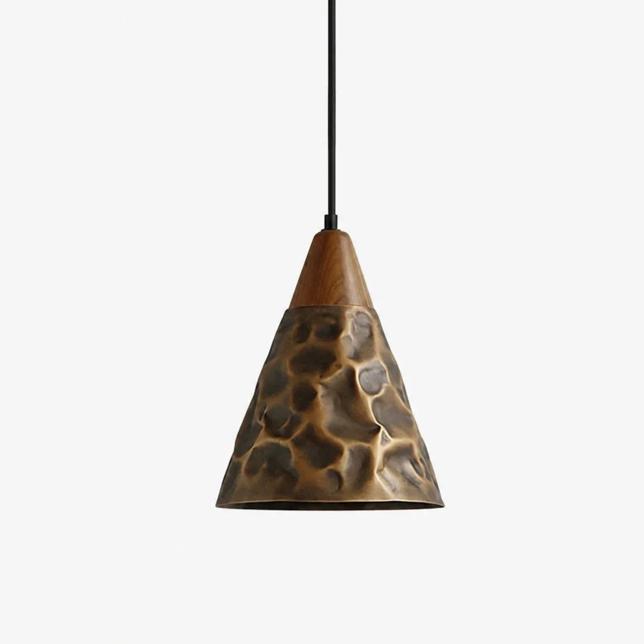 Industrial Hammered Copper Pendant Light