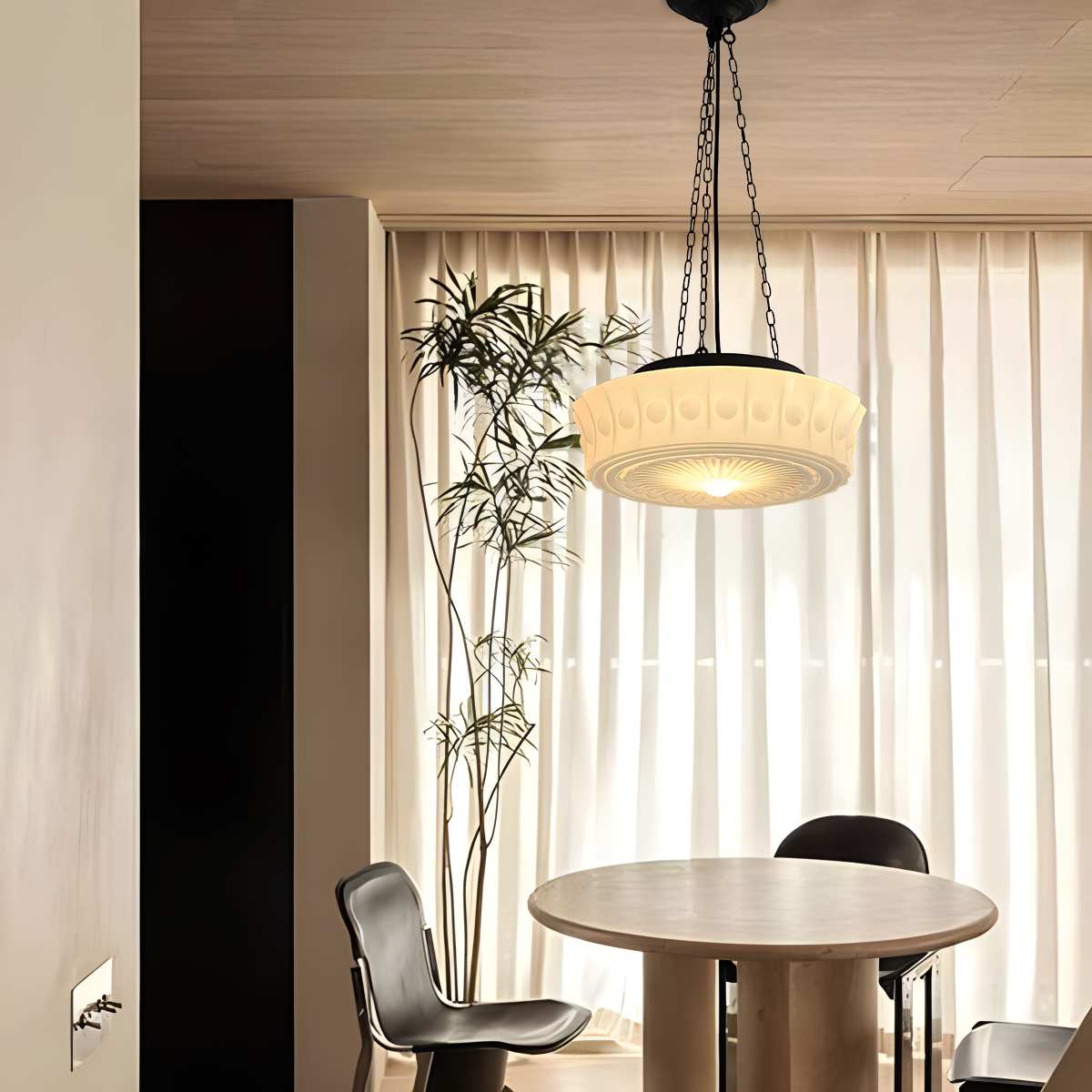 Hailie Vintage French Dome Pendant Light for Living Room | Desfino