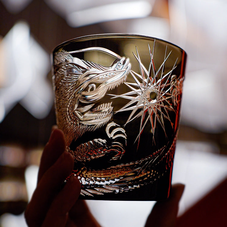 Takumi Soaring Dragon-whiskyglas — håndlavet krystalbund, gaveæske - Desfino