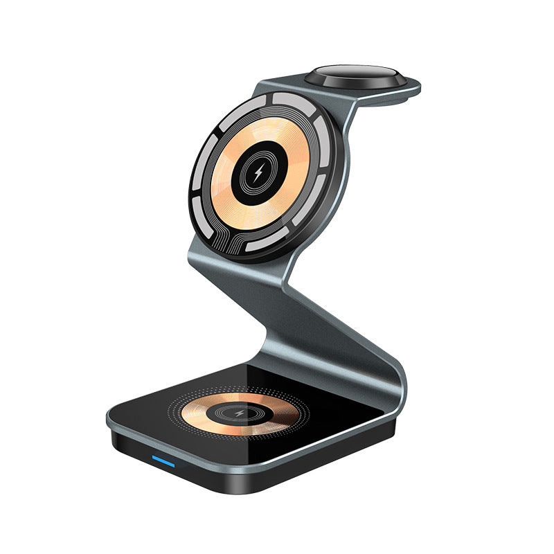 MagnaVolt 3-i-1 magnetisk trådløs lader: iPhone, Apple Watch og AirPods - Desfino