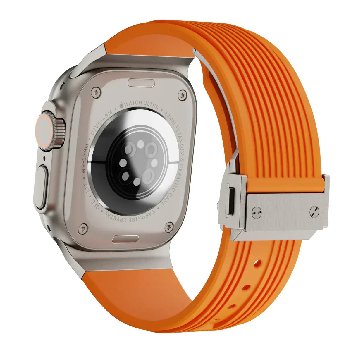 Brățară NovaFlex din silicon pentru Apple Watch 42–49mm - Închidere pliabilă reglabilă - Desfino