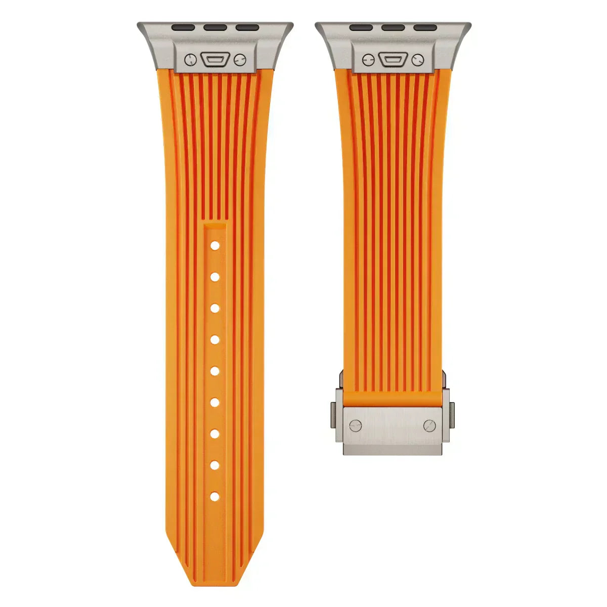 Brățară NovaFlex din silicon pentru Apple Watch 42–49mm - Închidere pliabilă reglabilă - Desfino