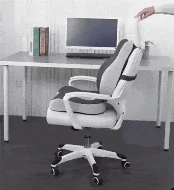 Cojín de asiento de espuma viscoelástica NovaLum — Soporte ergonómico lumbar y coccígeo - Desfino
