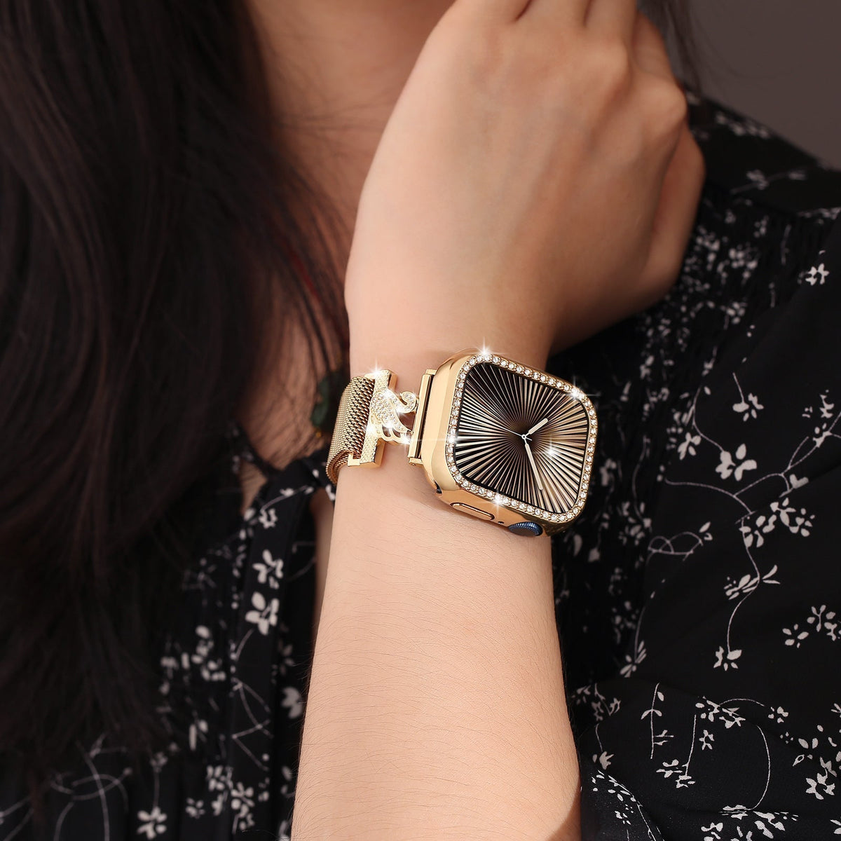 Marisette Milanese-armbånd i rustfritt stål til Apple Watch — Magnetisk lukking - Desfino