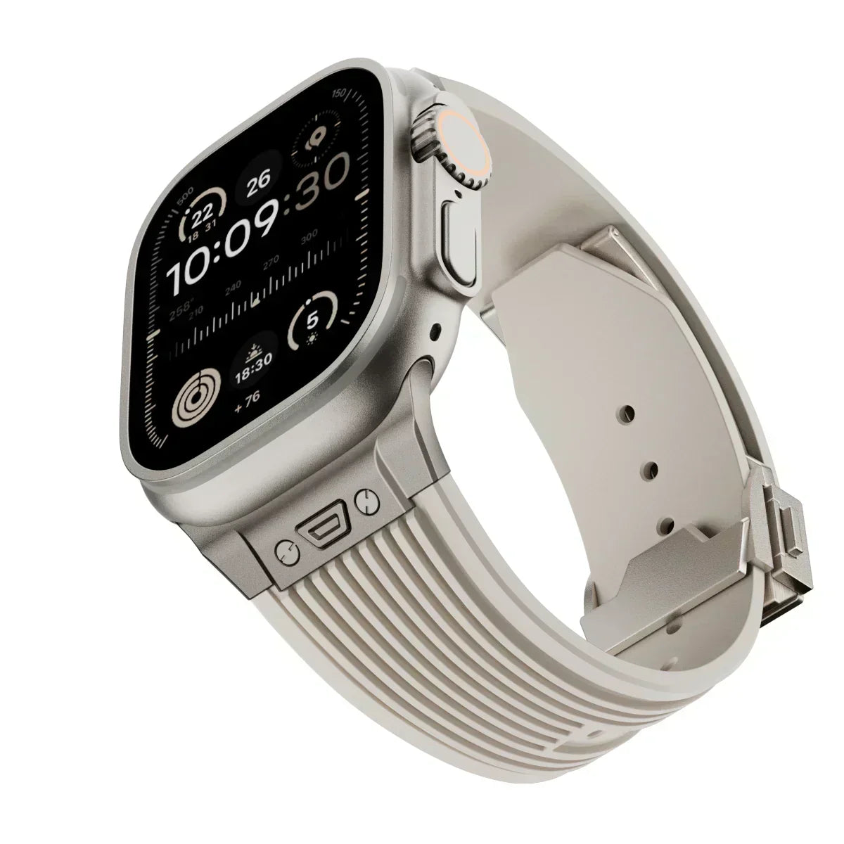 AstraFlex-silikonerem til Apple Watch 42–49mm-modeller - Desfino
