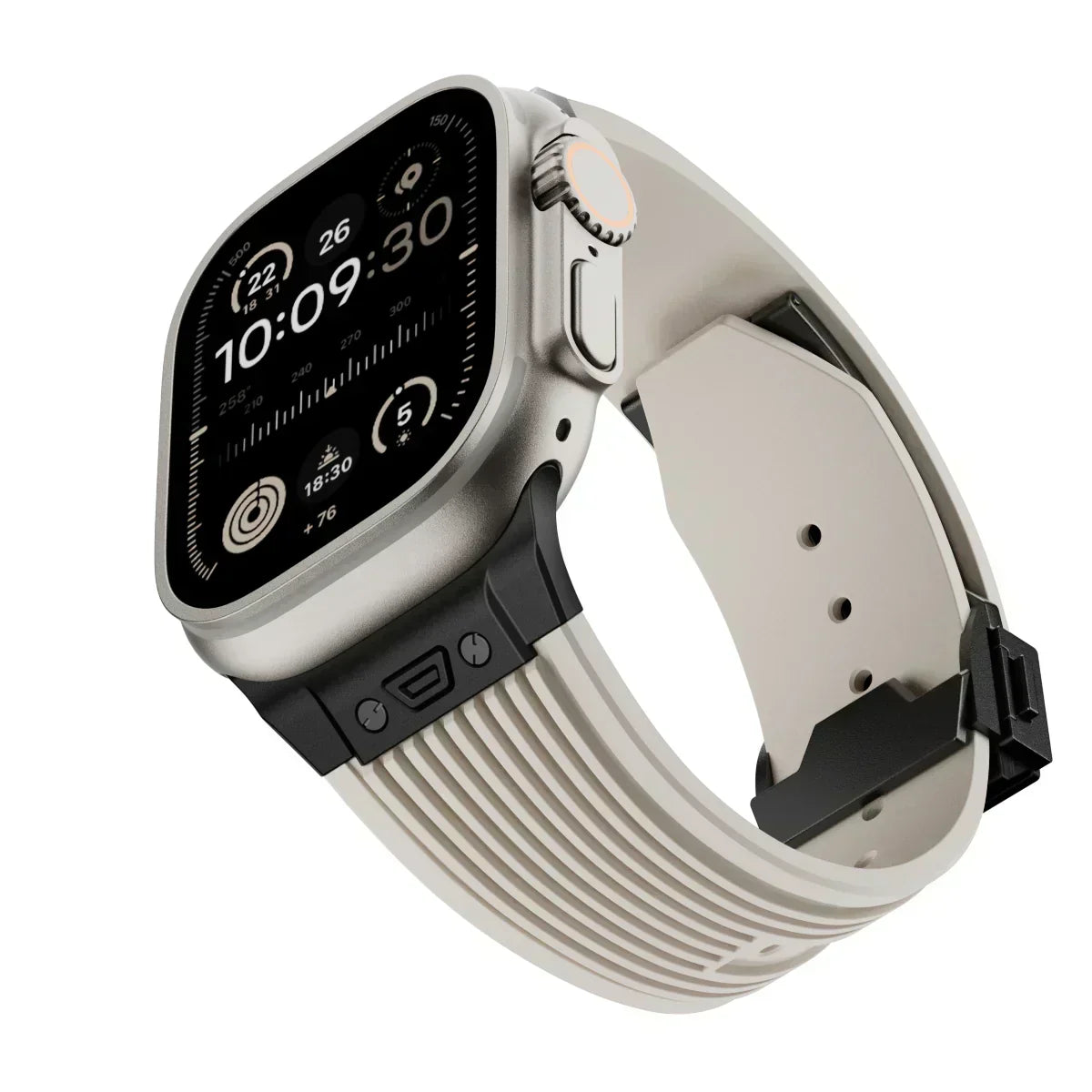AstraFlex-silikonerem til Apple Watch 42–49mm-modeller - Desfino
