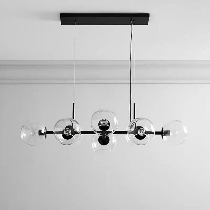 Aveline-bubbelkroonluchter — zwarte en gouden hanglamp van 56 W, 40 x 110cm - Desfino