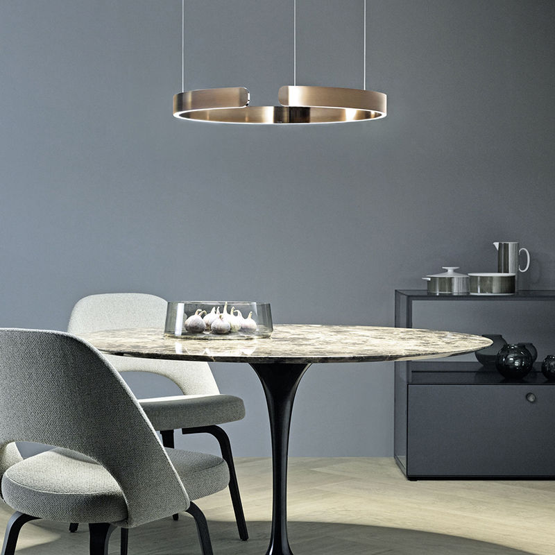 Candeeiro Suspenso LED Redondo LumaCircle — Design Moderno Ajustável - Desfino