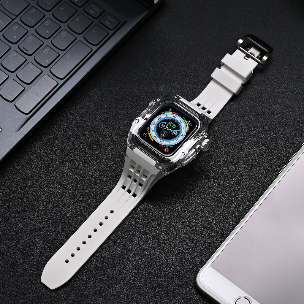 Sada pouzdra na Apple Watch GlacierGuard a pásku z fluorokaučuku - Desfino