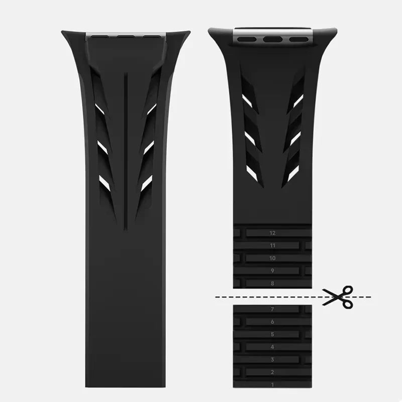 Αθλητικό λουράκι Apple Watch από καουτσούκ FKM Liora — Διαπνέον, πεταλούδα-κούμπωμα - Desfino