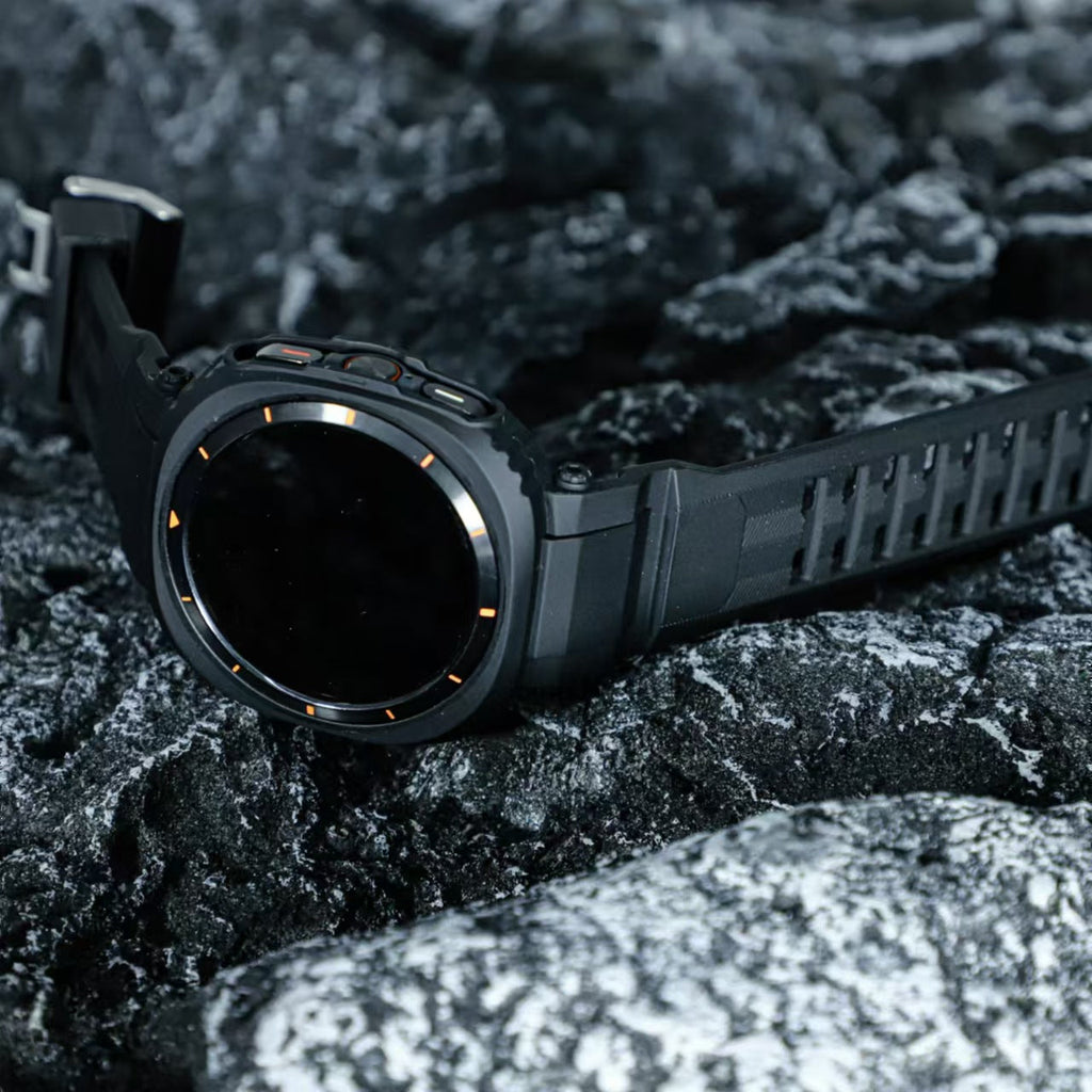 FlexTone Sport TPU -ranneke + napsautettava suojakuori, Samsung Galaxy Watch Ultra 47mm - Desfino