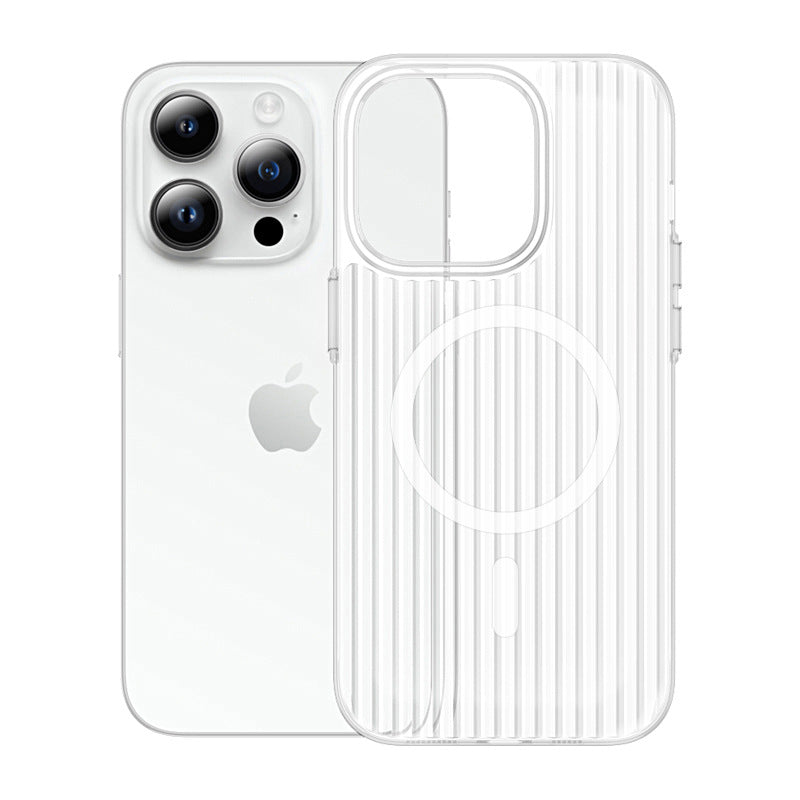 Slank gestreept iPhone-hoesje — Minimalistische beschermende telefoonhoes - Desfino