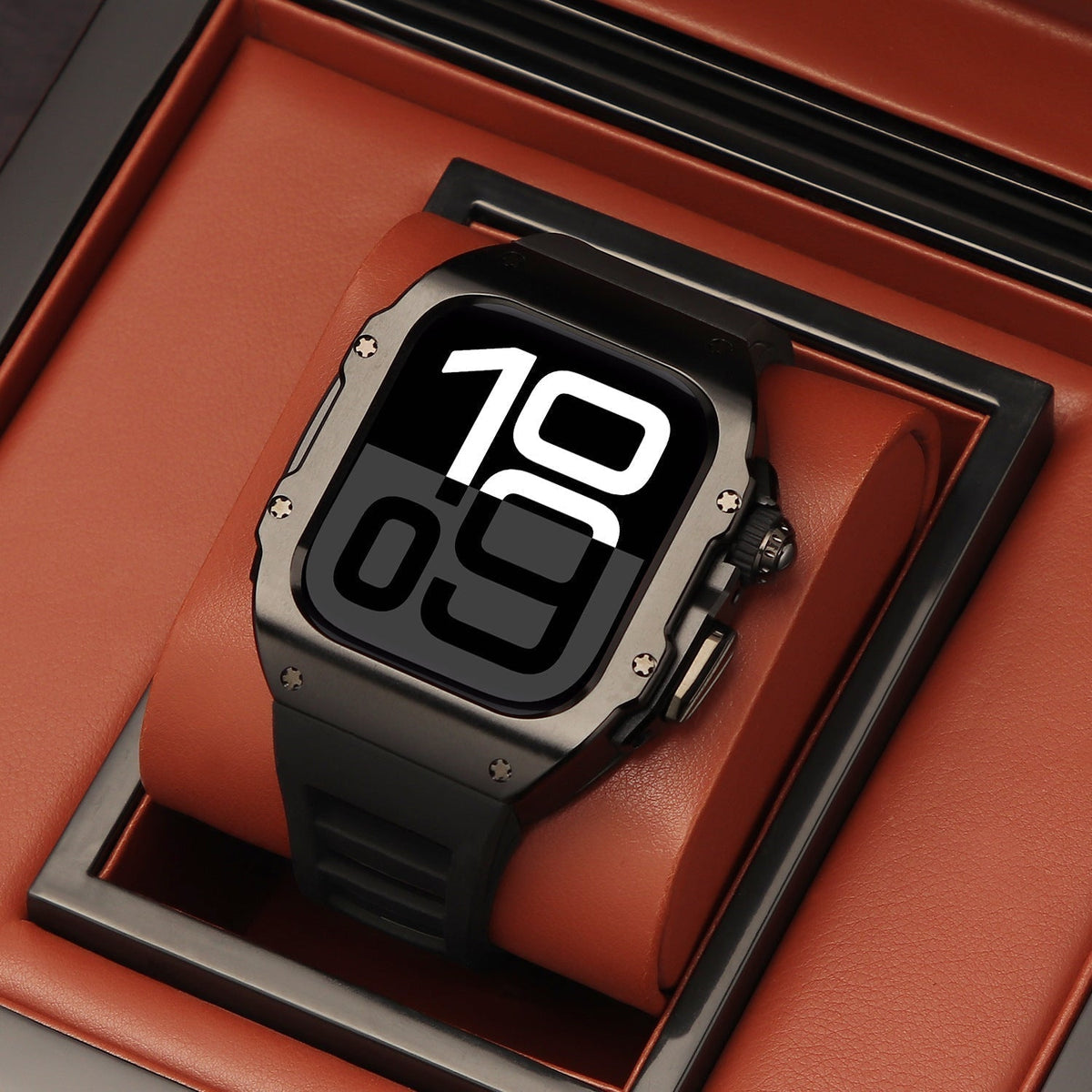 LumaGuard Fluorelastomer-Armband für die Apple Watch — galvanisiert - Desfino