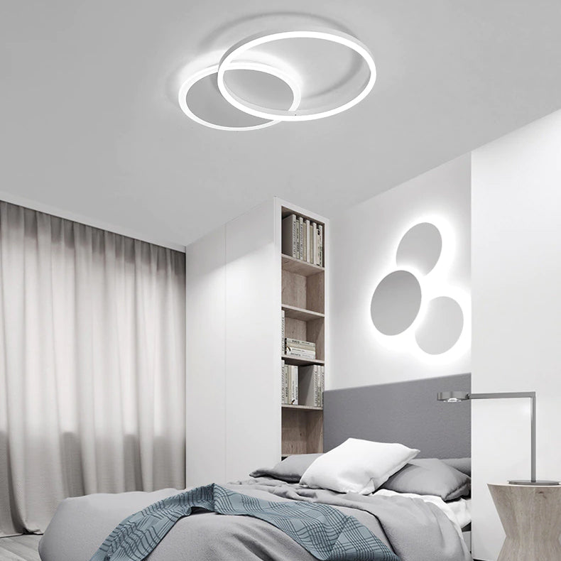 LunaRing stropní LED svítidlo — plovoucí kruhový design, jemné světlo - Desfino
