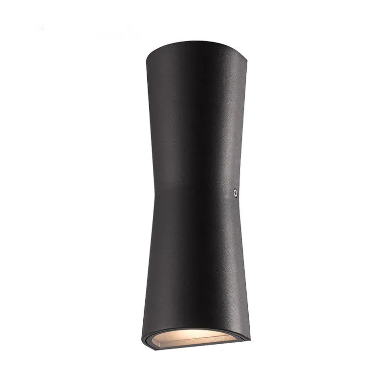 Lampă de perete Asteri minimalistă pentru exterior — neagră și albă, impermeabilă - Desfino